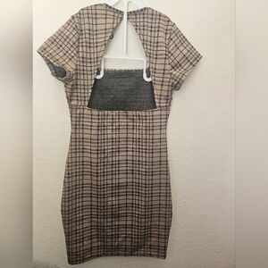 Plaid Short Sleeve Dress
